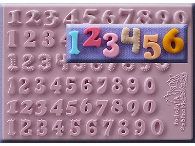 6款數字矽膠模Set of 6 Numbers 12mm AM0174